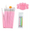 Nail Set De 15 Pinceles Para Mano Alzada + 5