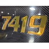 Domed 3D Boat Registration Numbers and Letters Sport Series (Gold/Black