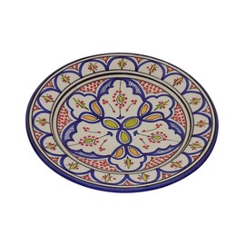 Ceramic Plates Moroccan Handmade Serving Wall Hanging Exquisite Colors Decorative Large 12 inches Diameter