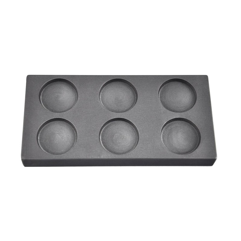 6 Cavity 1 oz Troy Ounce Round Gold Graphite Ingot