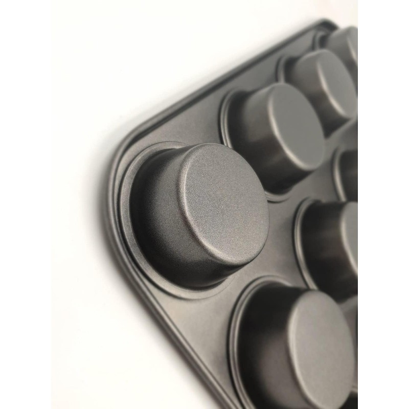 Eidoct 12 Hole Muffin Tray with PFOA Non Stick, Robust
