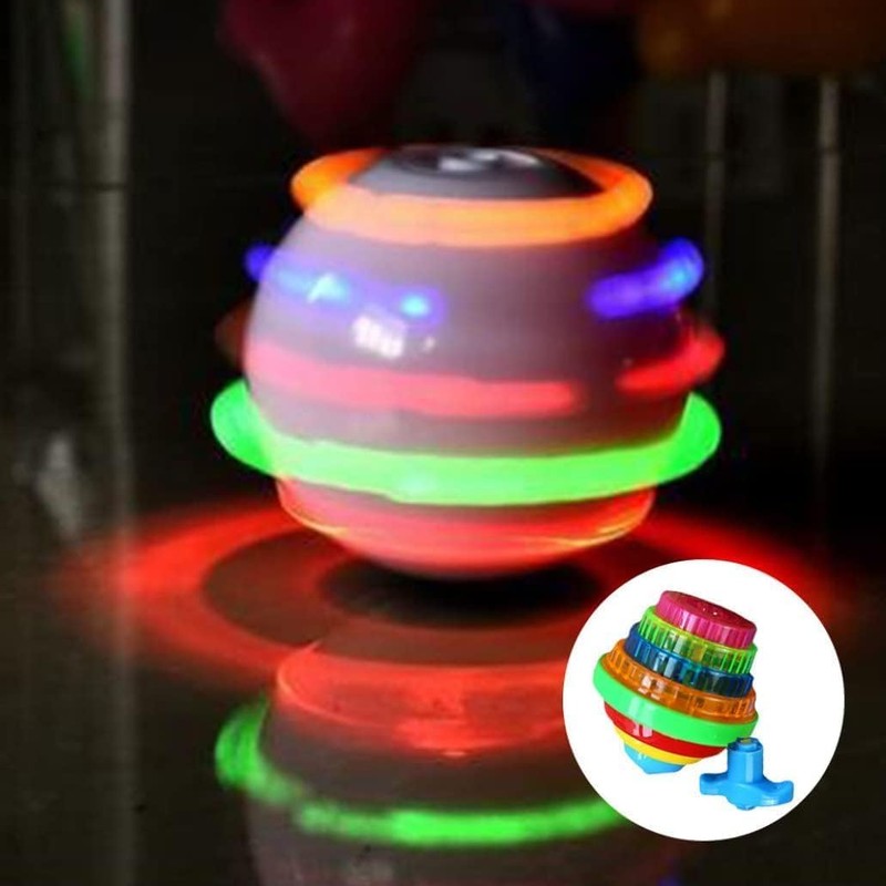 1Pc Multicolour Spinning Top Light up Flashing Spinning Tops Gyroscope