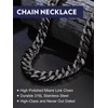 Bandmax 12MM Chunky Chain Choker Necklace for Men Women Black