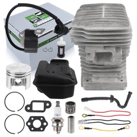 partszen 1123 030 0408 Cylinder Piston Kit 42.5MM for Stihl 023 025 MS230 MS250 Chainsaw with Ignition Coil Muffler