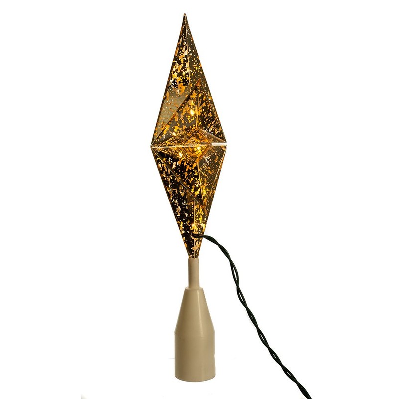 Kurt Adler Ul 10 Light Gold Bethlehem Star Treetop