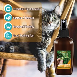 PawsGear 1.68 fl oz Silvervine Fruit Spray,Cat Training Spray with Gall Fruit,More Appealing Than Catnip Spray,Improve Bad cat Behavior