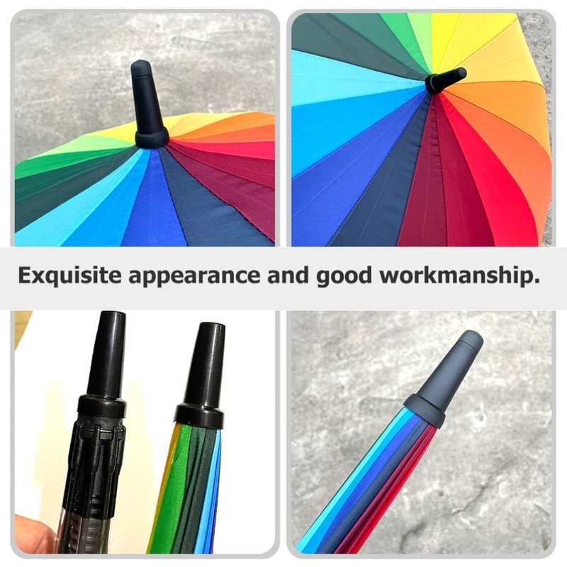 CLISPEED 2Pcs Umbrella Tips Waterproof Rubber Umbrella End Caps Sticks