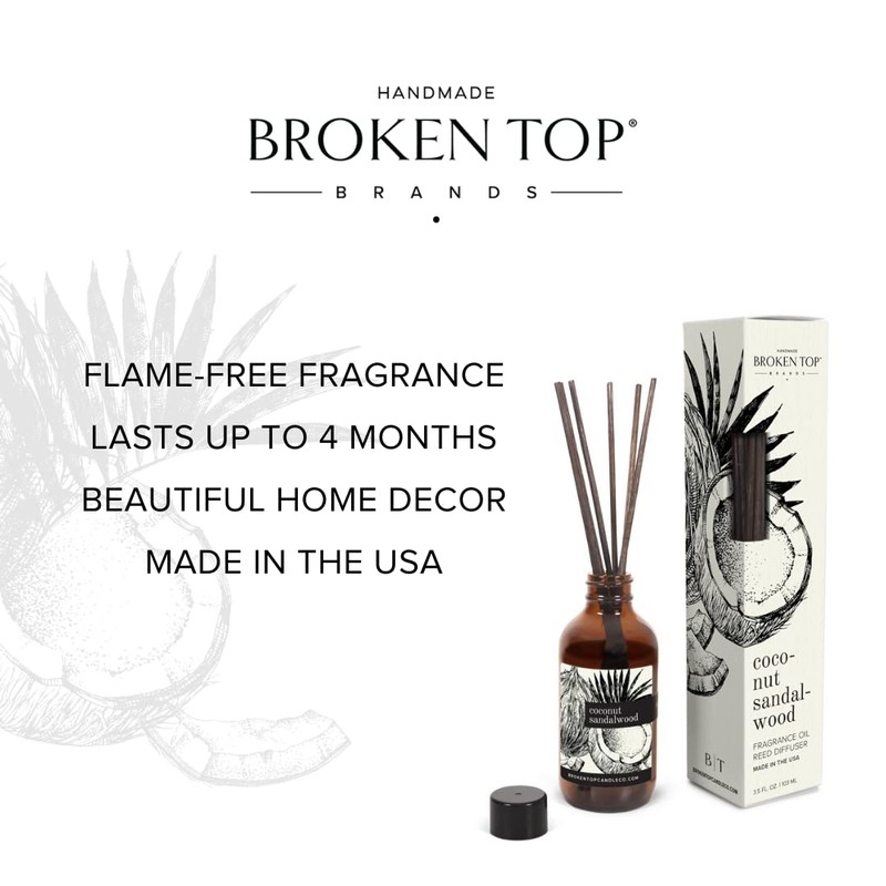 BROKEN TOP Natural Reed Diffuser Set (Coconut Sandalwood)
