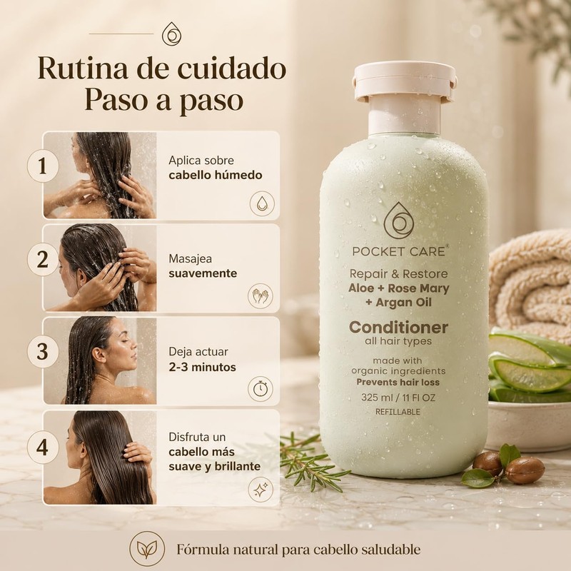 Pocket Care Shampoo Orgánico con Vitamina E y Aceite de