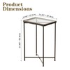 Garden 4 you Small Side Table, Glass End Table Set