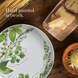 Rosanna Erbe Italiane Large Porcelain Serving Bowl, 13", 1 Unit, Salad Bowl, Pasta Serving Bowls, Dishwasher & Microwave Safe