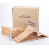 TOPIA Premium Wooden Hangers with Extra Thick Hook and Non