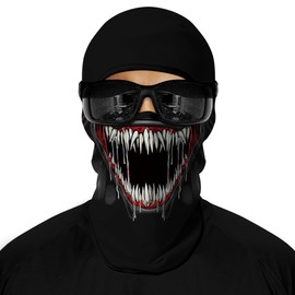 Skull Full ski Mask, 3D Balaclava, UV Sun Protection,Motorcycle/Ski/Scarf/Cycling/Fishing for Men (V2)