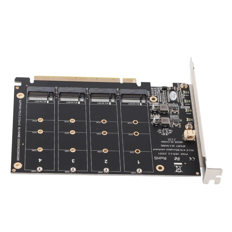 M.2 NVME SSD to PCIE X16 Adapter 4 Port High