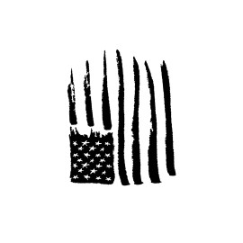 EmblemsPlus Chevy Silverado Matte Black Distressed Flag Hood Decal Graphic 2019-2025