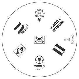 Stampingschablone M49 Football Flags by Konad Cute Nails