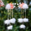 Balacoo Hair Clip, Chinese Style Hairpin with Furry Balls, Tassel