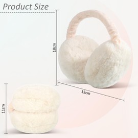 XINRUI Winter Ear Muffs for Women Thermal Ear Warmer Adjustable Warm Earmuffs Cute Fluffy Plush Ear Covers for Women Girls