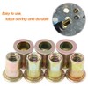 Rustark 100-Pcs 1/4"-20UNC Mixed Zinc Plated Carbon Steel Rivet Nuts