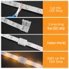 10Pack L-Shaped 4-Pin 10mm LED Strip Lights Connectors - Solderless,