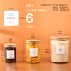 6-Pack Borosilicate Glass Storage Jars with Bamboo Lids + 132