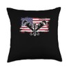 Plumbing Wrench American Flag Pipe Wrenches Pipefitter Throw Pillow