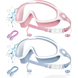 Aegend New Adult Wide View Swim Goggles, Anti-Fog/UV No Leak Swimming Goggles with Ear Plugs for Men & Women