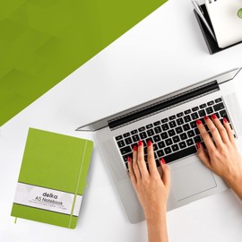 delka A5 Notebook, Notebook A5 Note Book Note Pad Journal Notebook A5 Notepad, Notebook for Office School Home Business Writing & Note Taking (GREEN, Pack of 1)