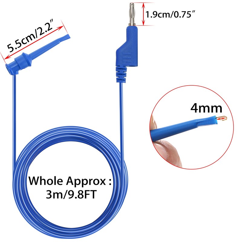 IGNPION Pack of 5 4 mm Test Cable Banana Plug