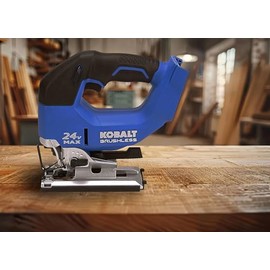 Kobalt KJS 324B-03 24-Volt Max Variable Speed Keyless Cordless Jigsaw, Blue/Black