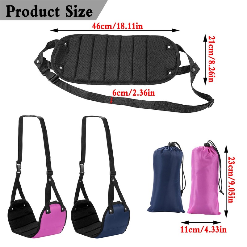 Pack of 2 Foot Hammock, Footrest Airplane, Airplane Footrest with