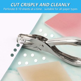 Paper Hole Punch 2 Pieces, Round Hole Punch, Hole Diameter 3 mm and 6 mm, Single Hole Punch for Test Badges, Ticket Scrapbooking, Greeting Cards, Cards, Metal Hole Puncher, Hand Hole Punch, Paper