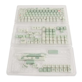 PBT Cartoon Keycaps - 148 Key Custom Set (61-108 Key Compatible) for Mechanical Keyboards, Dye-Sublimation Print Cute Gift