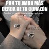 2pzs Collar Dije Corazón Para Parejas Fotos Acero Inoxidable