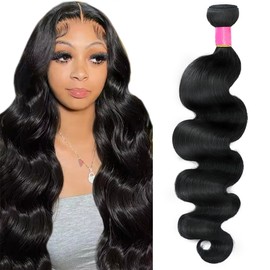 Body Wave Bundles Human Hair Extensions 20 Inch 100% Unprocessed Brazilian Human Hair Bundle Natural Black Hair Extensions