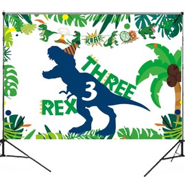 Dinosaur 3rd Birthday Decorations Three inspired Rex Birthday Party Decorations Three dino rex Birthday Backdrop Boy Dinosaur Birthday Party Supplies 3 Year Old Boy three dino rex birthday decorations