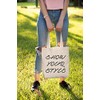 Funny Canvas Tote Bag Hair up scrubs on time to