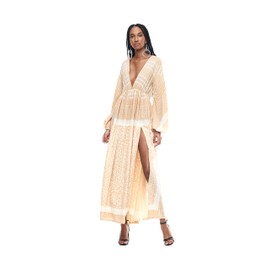 Jonny Cota Studio Women's Poet Long Sleeve Dress, Desert Rose, Medium