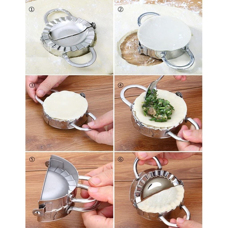Dough Press, Windspeed Dumpling Maker Stainless Steel Ravioli Pierogi Make