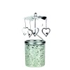 Kerzenfarm "Hearts Rotary Carousel for Tealights, Metal and Glass, Silver,