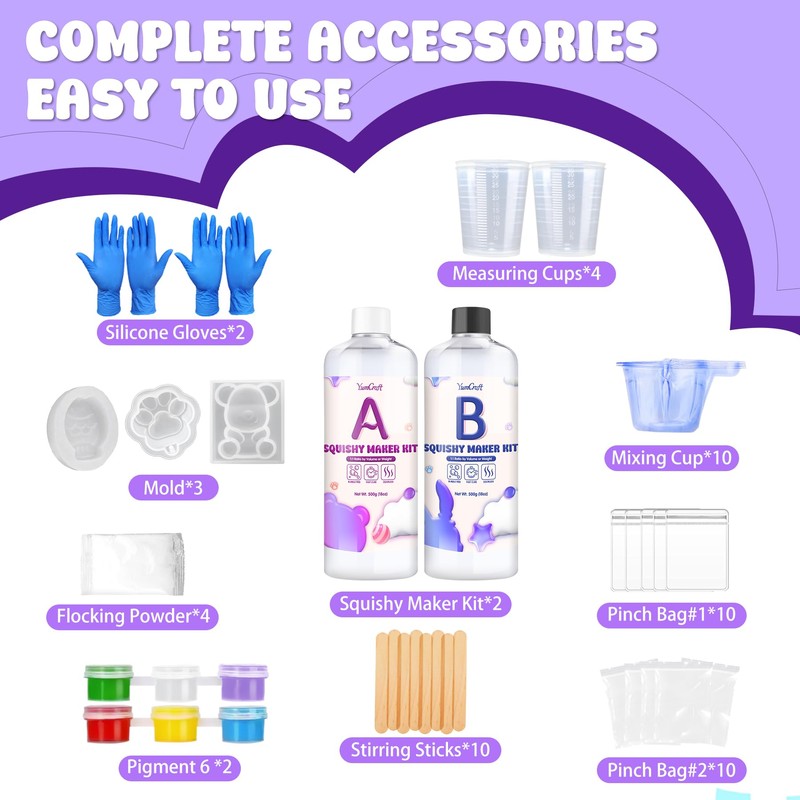 Liquid Silicone for Squishy Maker, 36oz Silicone Rubber for Making