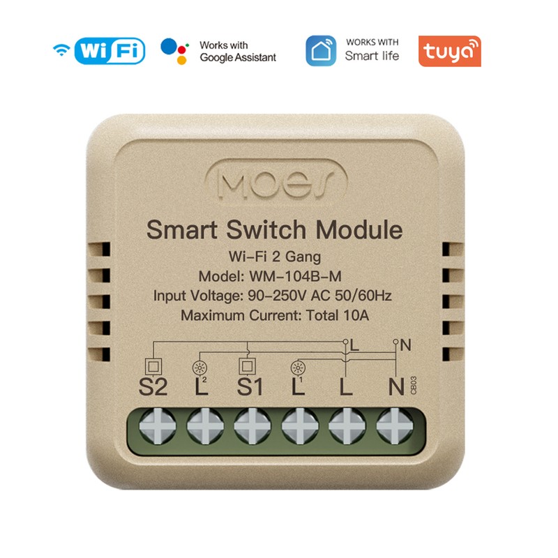 Tuya WiFi Intelligent Switch Dimmer DIY Module Light Switch Mobilephone
