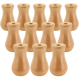 Boao 12 Pieces Wood Blind Pull Cord Knobs 12.6" x 7.48" Wooden Tassels Window Blinds Cord Tassels Hanging Ball Pulls for Curtain Craft