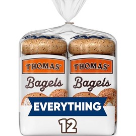 Thomas' Everything Bagels, 12 Count, 10g Protein per Bagel, 40 oz
