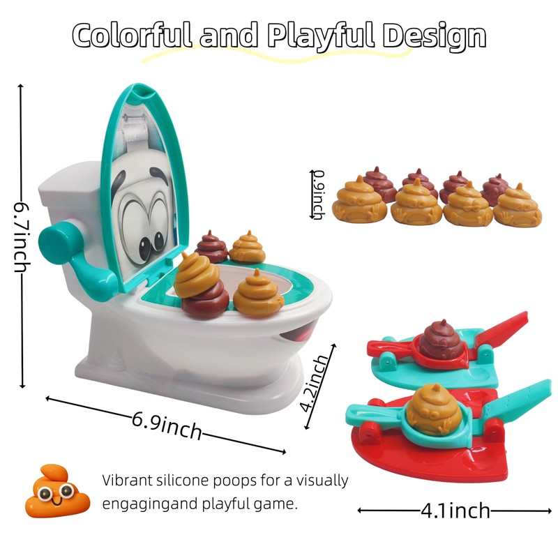 Ybgocot Poop Game,Floor Shooting Game for 4 - 12 Kids,Family
