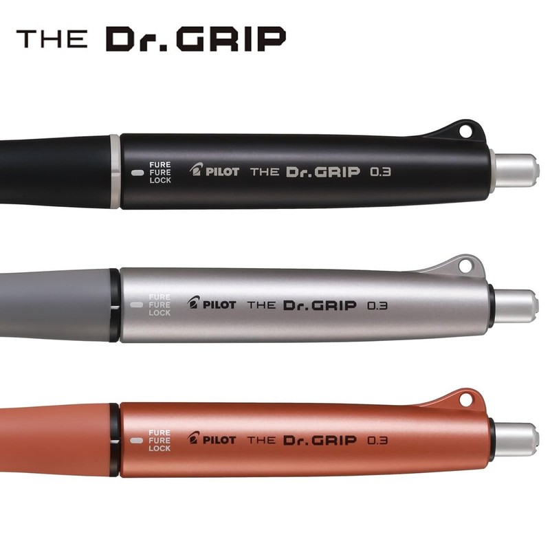 Pilot Mechanical Pencil The Doctor Grip Black Accent 0.3mm Matt