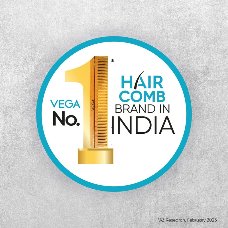 Vega Moustache Comb, black, 13 g