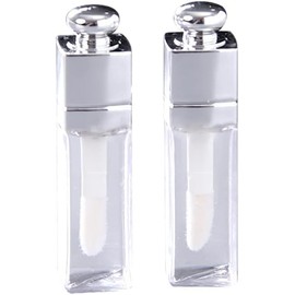 6 Pcs 3ml Clear Empty Lip Gloss Tubes Containers Refillable Lip Balm Bottles Transparent Mini Lipstick Containers for DIY Makeup Lip Gloss
