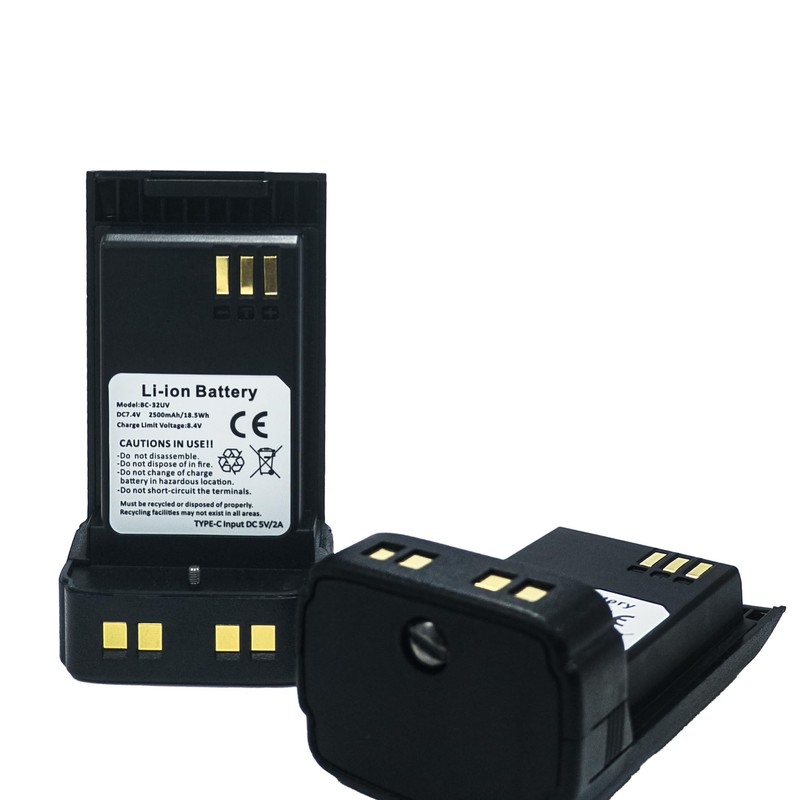 4Pack UV32 Batteries 2500mAh Compatible for Baofeng UV-32 Extended Battery