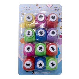 Perforadoras de Papel, Juego de 12 Piezas de Mini Perforadoras que Contiene 12 Formas Diferentes, para DIY Hecho a Mano, álbumes de Recortes para Guardería, álbum Creativo